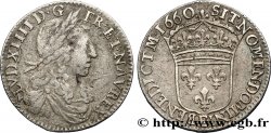 LOUIS XIV LE GRAND OU LE ROI SOLEIL Douzième d&nbsp;écu, portrait apollinien 1660 Tours TTB