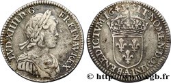 LOUIS XIV LE GRAND OU LE ROI SOLEIL Douzième d&nbsp;écu, portrait à la mèche courte 1643 Paris, Monnaie du Louvre TTB