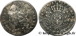 LOUIS XV DIT LE BIEN AIMÉ Dixième d&nbsp;écu aux branches d’olivier, tête ceinte d’un bandeau 1757 Reims TB+/TTB