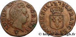 LOUIS XV DIT LE BIEN AIMÉ Liard dit &nbsp;à la vieille tête&nbsp; 1773 Reims TTB/TTB+