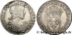 LOUIS XIV LE GRAND OU LE ROI SOLEIL Demi-écu, portrait à la mèche longue 1658 Bayonne TB+