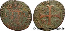 LOUIS XIII LE JUSTE Douzain, à la croix cantonnée de quatre couronnes (émission protestante) 1626 La Rochelle TB