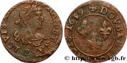 LOUIS XIII LE JUSTE Double tournois, 19e type 1639 Tours