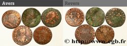 LOUIS XIII  Lot de 5 doubles tournois de Louis XIII n.d. s.l.