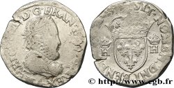 HENRI III Teston, 3e type, col fraisé 1575 Paris