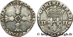 HENRY IV Quart d écu, croix feuillue de face 1593 Bayonne