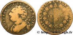 LOUIS XVI 12 deniers dit  au faisceau , type FRANÇOIS 1792 Nantes
