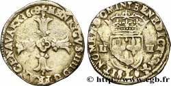 HENRY IV Quart d écu, croix feuillue de face 1608 Bayonne