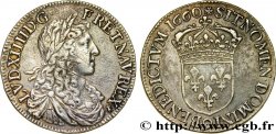 LOUIS XIV  THE SUN KING  Demi-écu, portrait apollinien 1660 Rennes BB/q.SPL