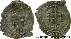 CHARLES, REGENCY - COINAGE WITH THE NAME OF CHARLES VI Gros dit  florette  n.d. Mont-Saint-Michel