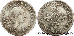 LOUIS XIV LE GRAND OU LE ROI SOLEIL Quatre sols à la croix formée de lis 1676 Vimy-en-Lyonnais (actuellement Neuville-sur-Saône)
