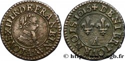 LOUIS XIII LE JUSTE Denier tournois, type de Paris 1616 Paris TTB+