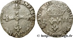 HENRI III Quart d&nbsp;écu, croix de face 1581 Rennes