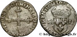 HENRI III Quart d écu, croix de face 1581 Rennes