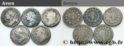 LOTS Lot de cinq pièces de 12 deniers dit  au faisceau , type FRANCOIS n.d. s.l.