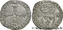 HENRI IV LE GRAND Quart d&nbsp;écu, croix feuillue de face 1608 Bordeaux TTB