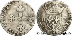 HENRY III Quart d écu, croix de face n.d. Rennes
