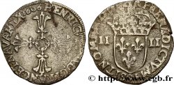 HENRI IV LE GRAND Quart d&nbsp;écu, croix feuillue de face 1606 Rennes