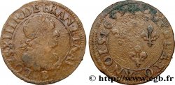 LOUIS XIII LE JUSTE Double tournois, 2e type 1639 Rouen
