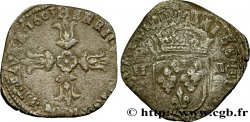 HENRI IV LE GRAND Quart d écu, croix feuillue de face 1603 Bordeaux
