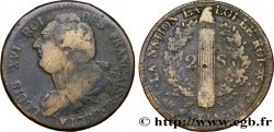 LOUIS XVI 2 sols dit  au faisceau , type FRANÇAIS 1792 Strasbourg