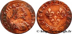 LOUIS XIII LE JUSTE Double tournois au grand buste viril drapé 1639 Vallée du Rhône