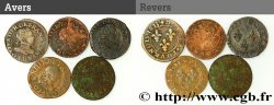 LOUIS XIII LE JUSTE Lot de 5 doubles tournois de Louis XIII n.d. s.l.