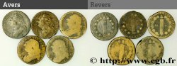 LOTS Lot de cinq pièces de 12 deniers dit  au faisceau , type FRANCOIS et FRANCAIS n.d. s.l.