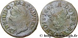 LOUIS XIII LE JUSTE Double tournois, type de Warin 1642 Corbeil TB/TB+