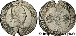 HENRI III Demi-franc au col plat 1586 Paris