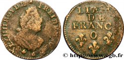 LOUIS XIV LE GRAND OU LE ROI SOLEIL Liard, 3e type, buste âgé 1699 Riom