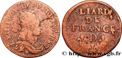 LOUIS XIV LE GRAND OU LE ROI SOLEIL Liard de cuivre, 2e type 1657 Vimy-en-Lyonnais (actuellement Neuville-sur-Saône)