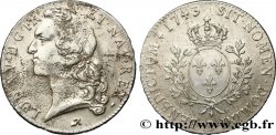 LOUIS XV DIT LE BIEN AIMÉ Écu aux branches d’olivier, tête ceinte d’un bandeau 1743 Rouen