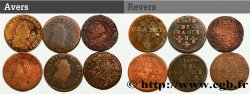 LOUIS XIV  THE SUN KING  Lot de six liards n.d. Ateliers divers