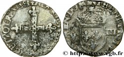 HENRI III Huitième d&nbsp;écu, croix de face 1581 Rennes