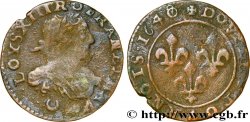 LOUIS XIII LE JUSTE Double tournois 1640 Vallée du Rhône