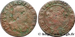 LOUIS XIII LE JUSTE Double tournois au grand buste viril drapé 1638 Vallée du Rhône