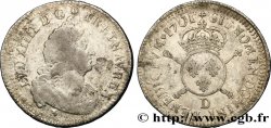 LOUIS XIV &nbsp;THE SUN KING&nbsp; Demi-écu aux insignes 1701 Lyon