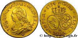 LOUIS XV THE BELOVED Louis d or aux écus ovales, buste habillé 1734 Aix-en-Provence AU/AU