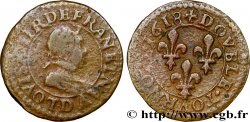 LOUIS XIII LE JUSTE Double tournois, type 4 1618 Lyon
