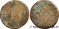 LOUIS XIII LE JUSTE Double tournois, grand buste enfantin, drapé à large fraise 1614 Bordeaux