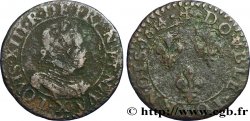 LOUIS XIII LE JUSTE Double tournois, type 1 1614 Amiens