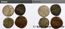 LOUIS XIV LE GRAND OU LE ROI SOLEIL Quinzain aux huit L, lot de 4 ex. n.d. 