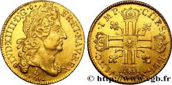 LOUIS XIV  THE SUN KING  Double louis d or au soleil 1711 Bayonne AU/MS