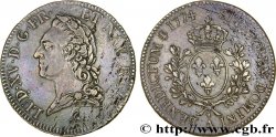 LOUIS XV DIT LE BIEN AIMÉ Écu aux branches d’olivier, buste lauré 1774 Paris TTB
