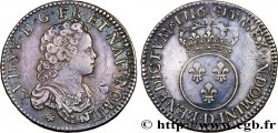 LOUIS XV THE BELOVED Demi-écu dit  vertugadin  1716 Lyon XF