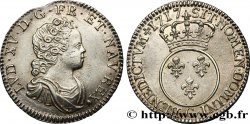 LOUIS XV THE BELOVED Dixième d écu dit  vertugadin  1717 Poitiers AU