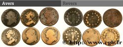 LOTS Lot de six pièces de 12 deniers dit &nbsp;au faisceau&nbsp;, type FRANCOIS et FRANCAIS n.d. s.l.