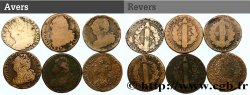LOUIS XVI Lot de six pièces de 2 sols dit &nbsp;au faisceau&nbsp;, type FRANÇOIS n.d. s.l.