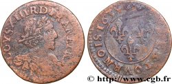 LOUIS XIII LE JUSTE Double tournois au grand buste viril drapé 1639 Vallée du Rhône